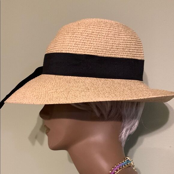 Furtalk UV Elegant Tan Hat with Black Ribbon - Picture 2 of 6